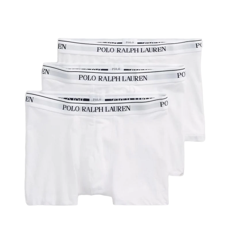 Stretch Cotton Trunk 3-Pack - White