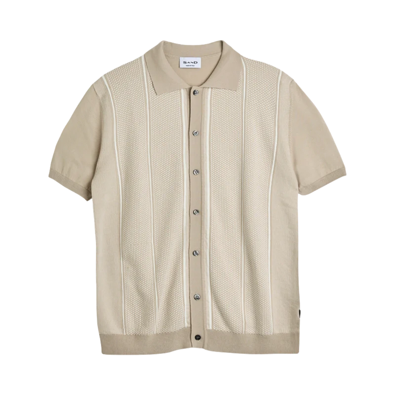5629 Polo Shirt - Light Beige Pattern