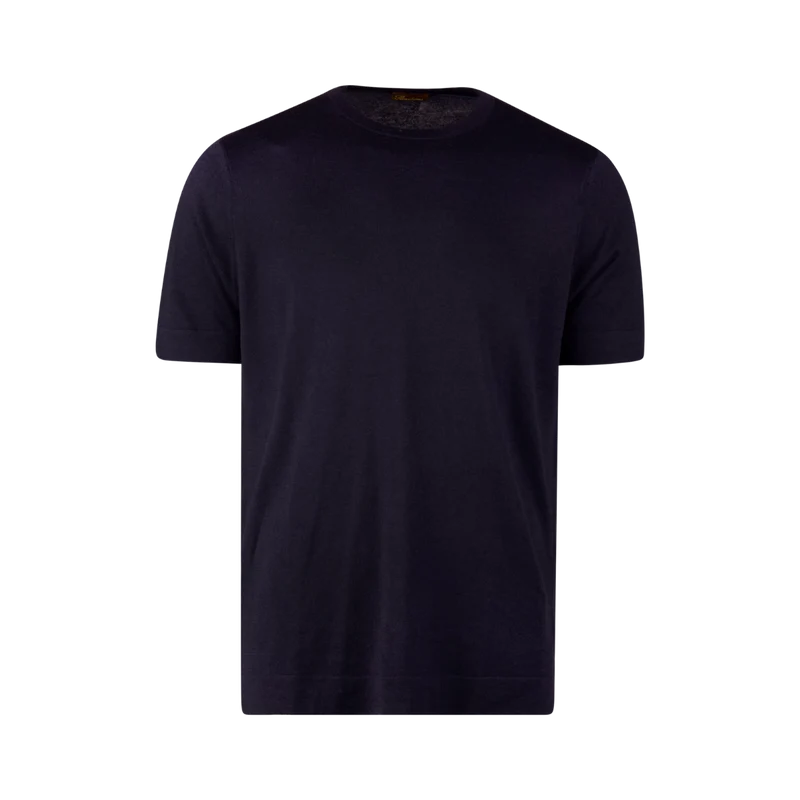 T-shirt Knitted Crew Neck - Navy