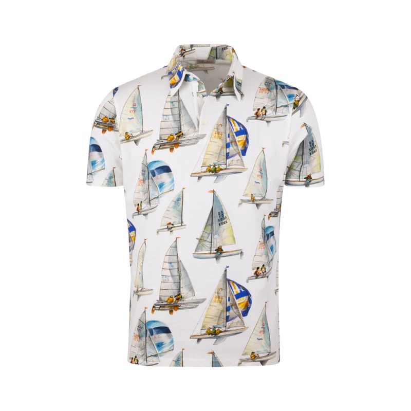 Polo Shirt Printed Pique - Multi Pattern