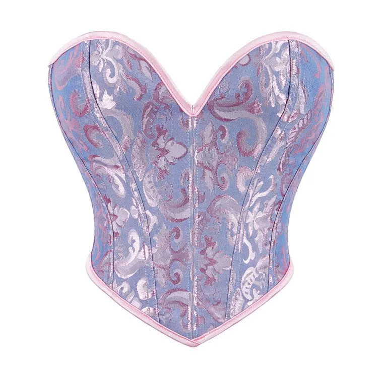 Korsetter med gotisk snörning för kvinnor med blommor