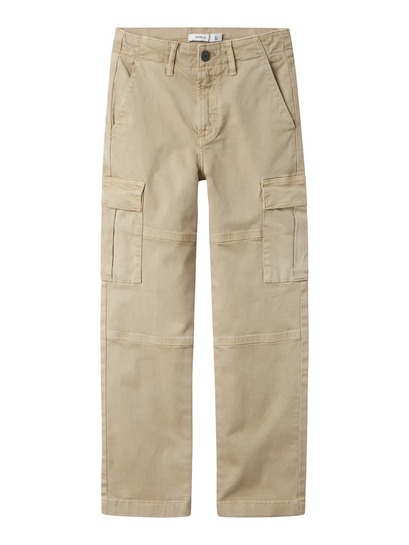 Beige Cargo Byxa med fickor på lår