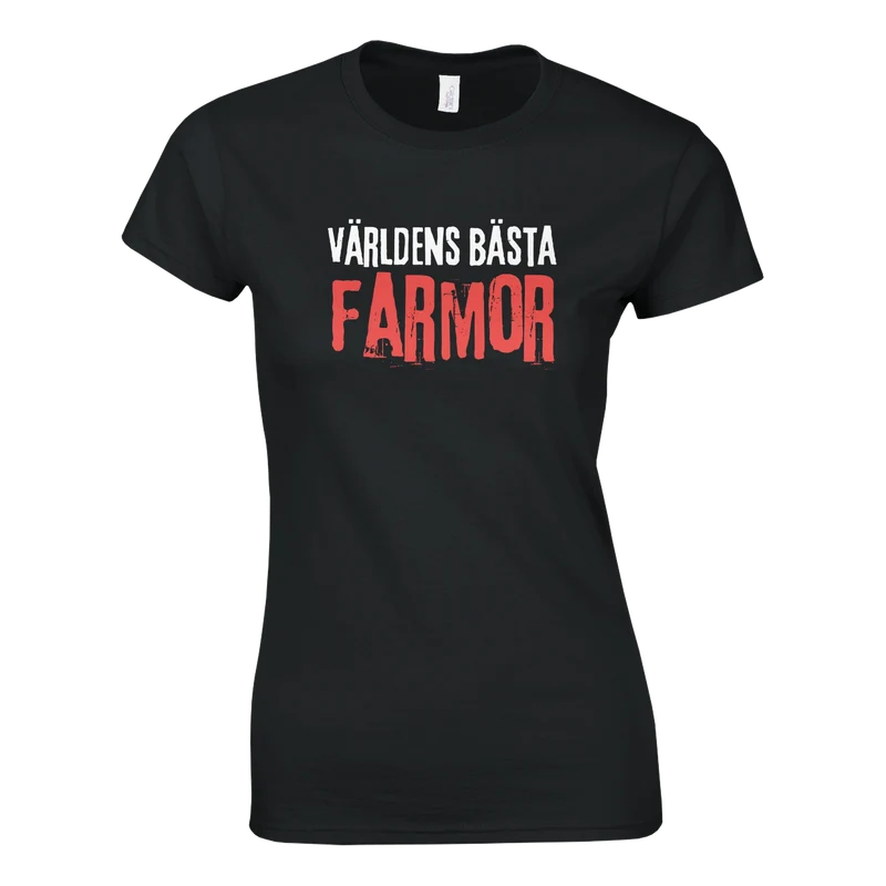 T-shirt Dam - Världens bästa farmor