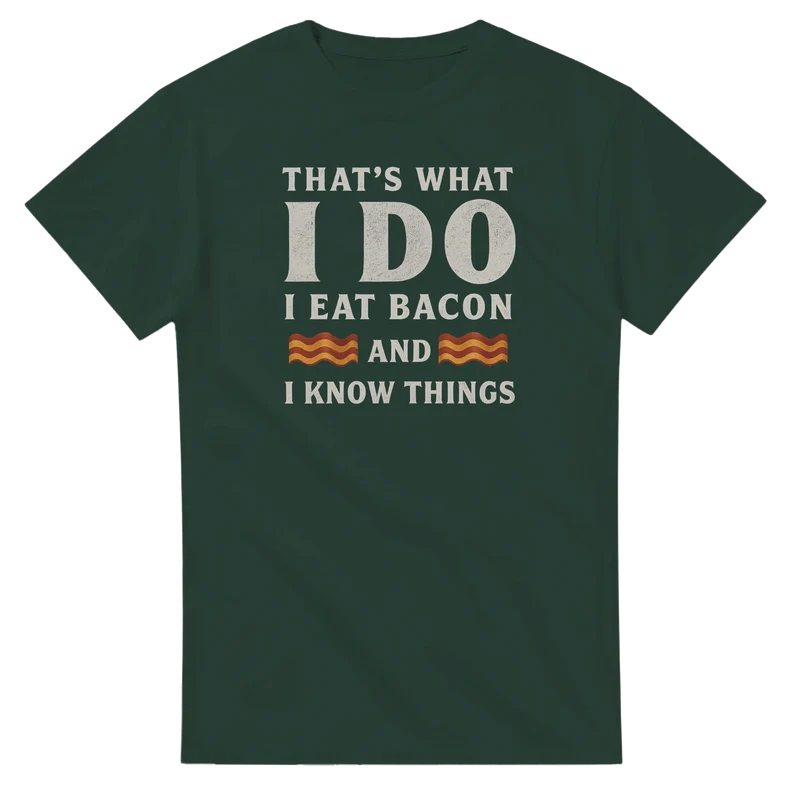 T-shirt - I Eat Bacon and I Know Things