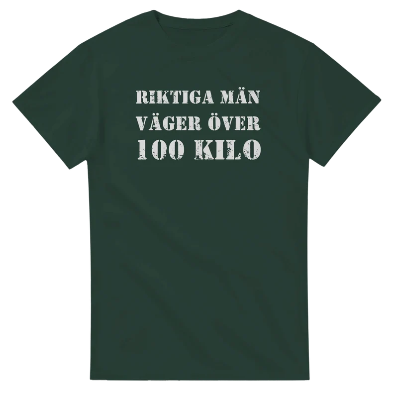 T-shirt - Riktiga män väger över 100 kilo