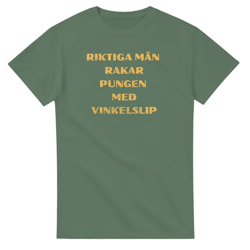 T-shirt - Riktiga män rakar pungen med vinkelslip