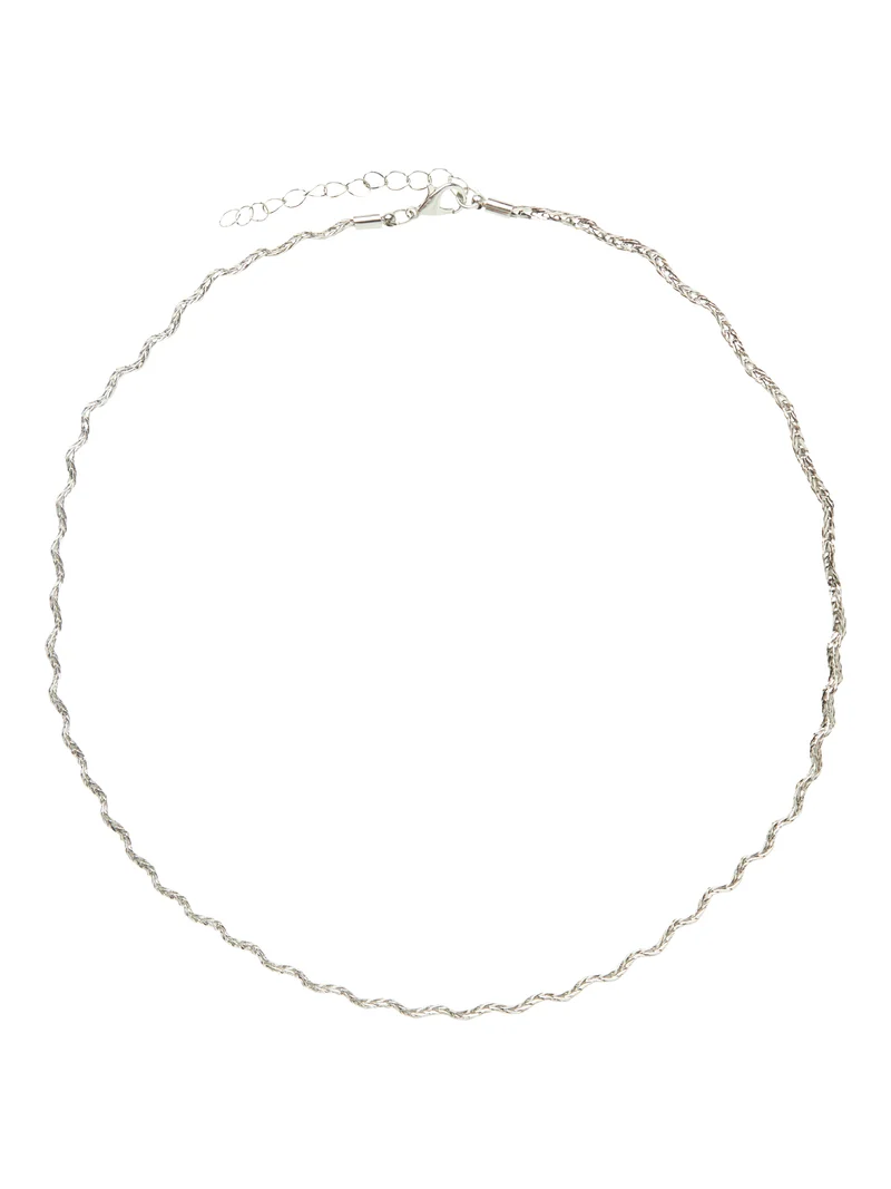 Halsband Vågig Silver