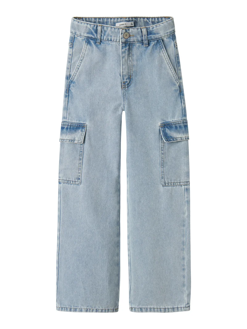 Ljusblå Cargo Jeans