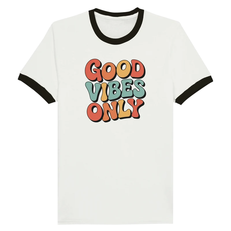 T-shirt Ringer - Good Vibes Only