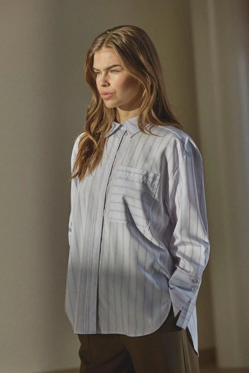 Co´Couture - Noliecc Stripe Shirt 500022 - 40004 - Pale Blue