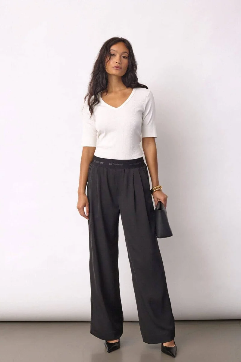 Co´Couture - Alinicc Logo Pant 500148 - 65001 - Black