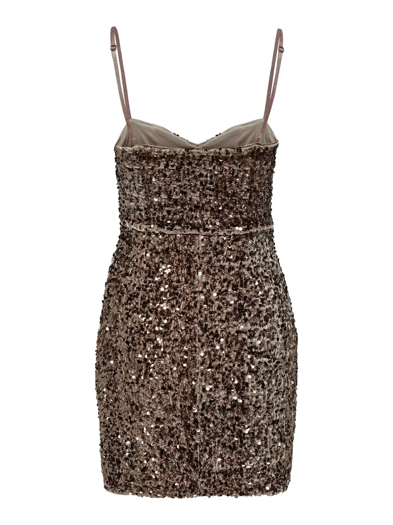 Only - Onlconfidence S/L Sequins Tube Dress - 4877655 Mountain Trail Mountain Trail Sequins