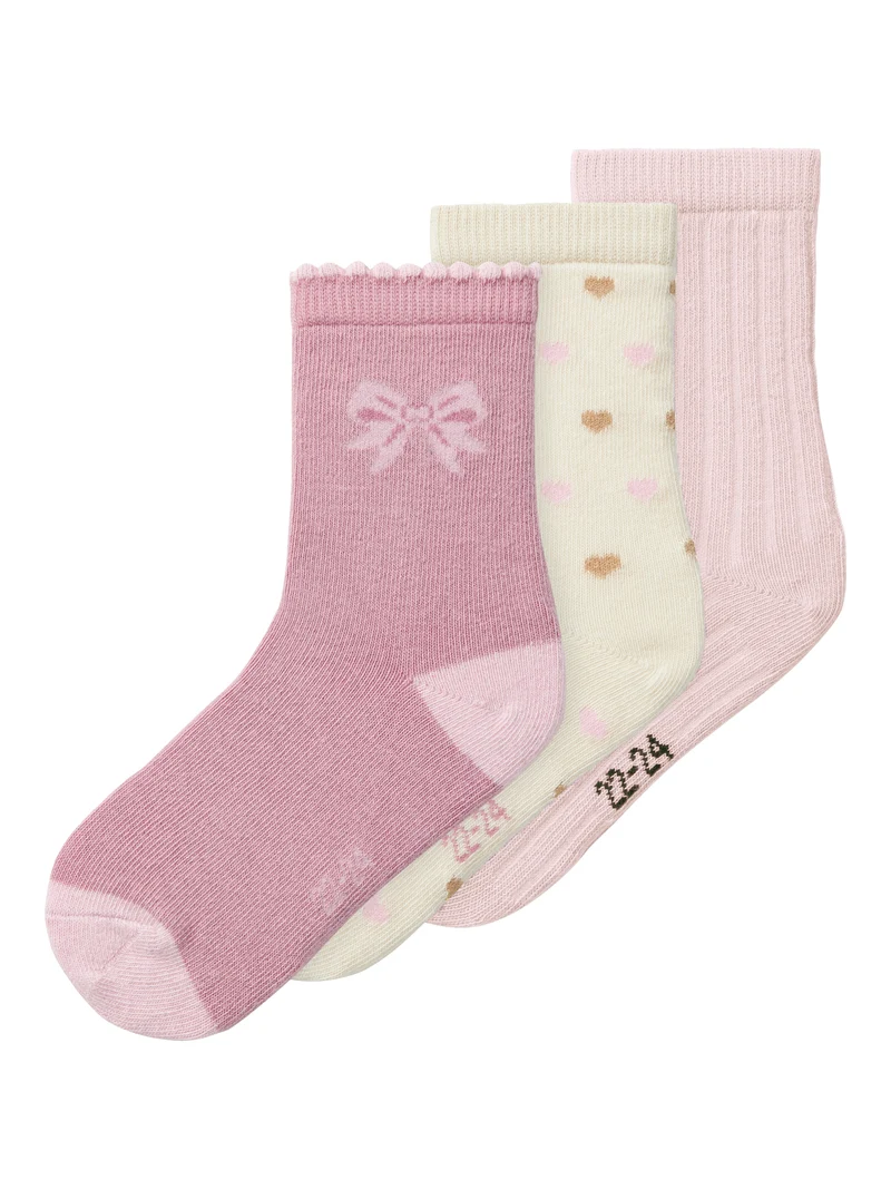 Strumpor 3-pack rosa