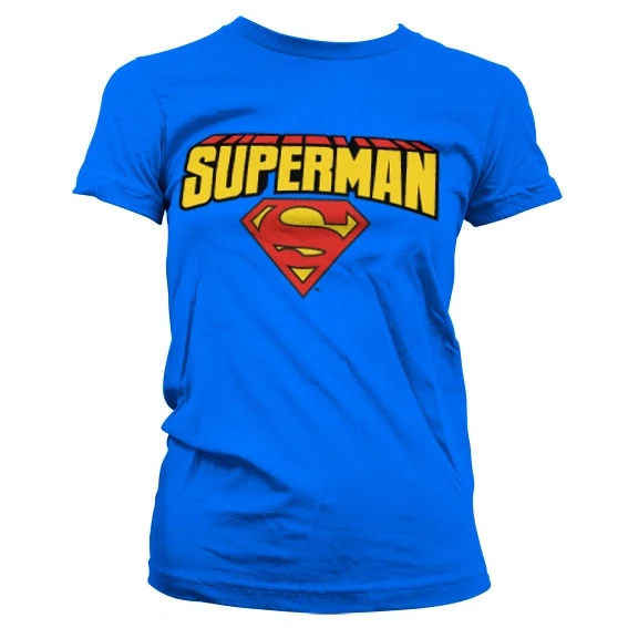 Superman Blockletter Logo Girly T-Shirt