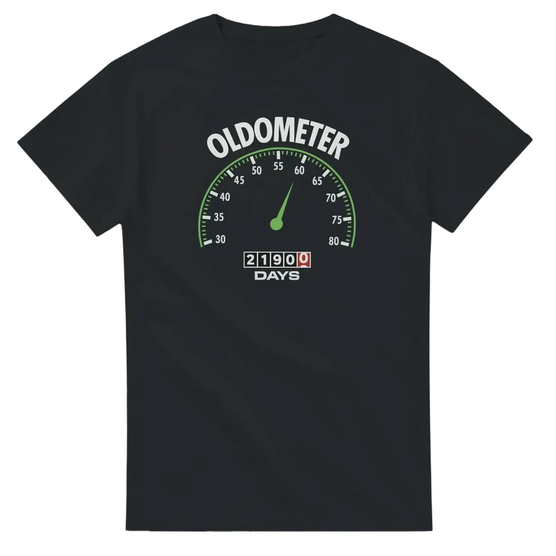 T-shirt - Oldometer 60 år