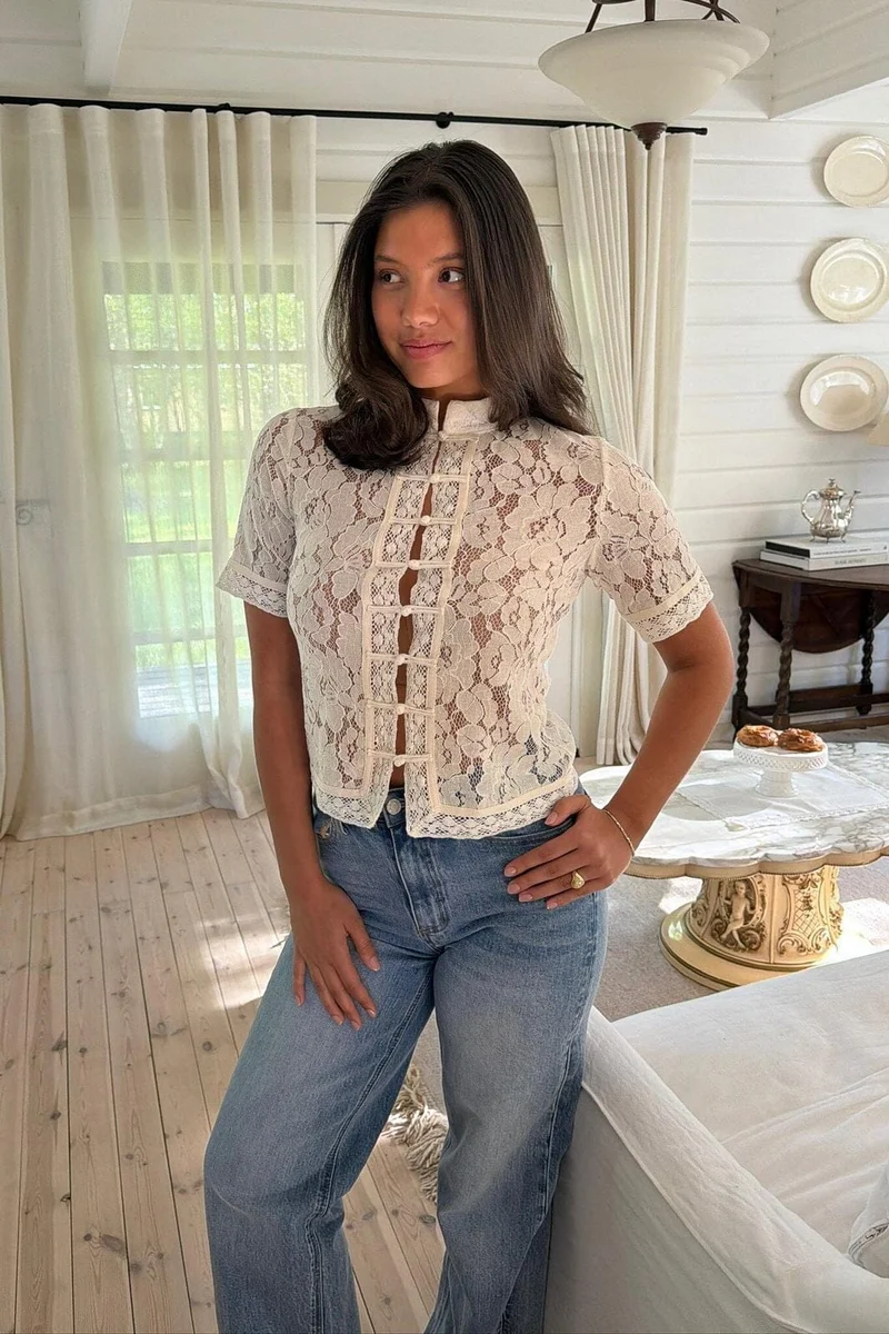 BYIC - Liljaic Ss Shirt A25297 - Off White Lace