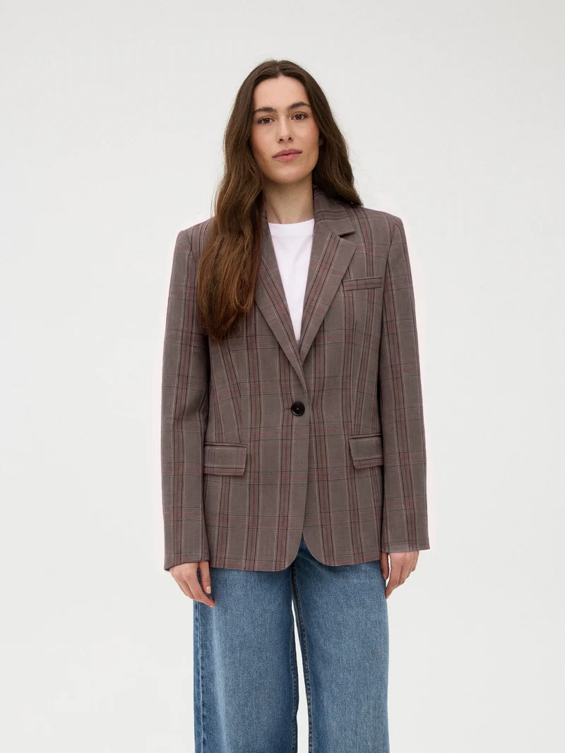 Gossia - Beatricego Blazer G3322 - Brown Blue Checks
