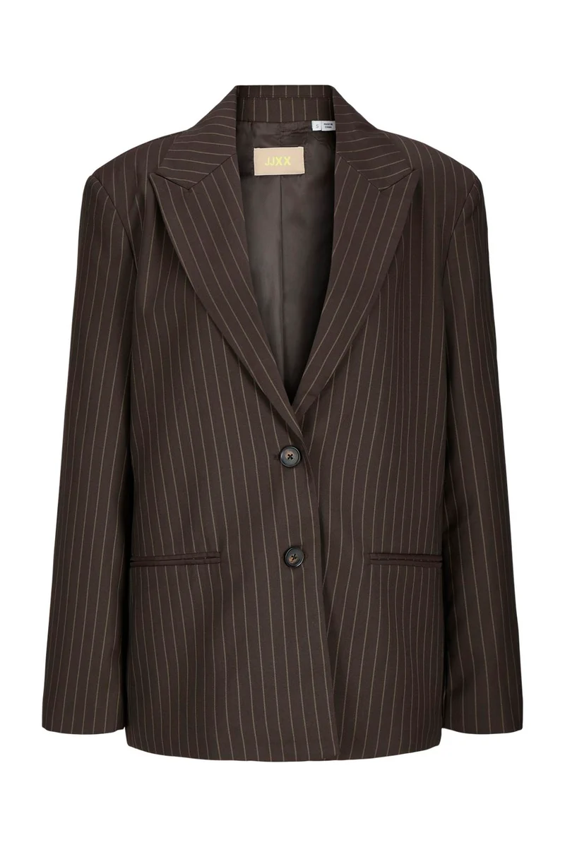 Jjxx - Jxmaya Ellis Relaxed Blazer Tlr - 5055197 Demitasse Pinstripe