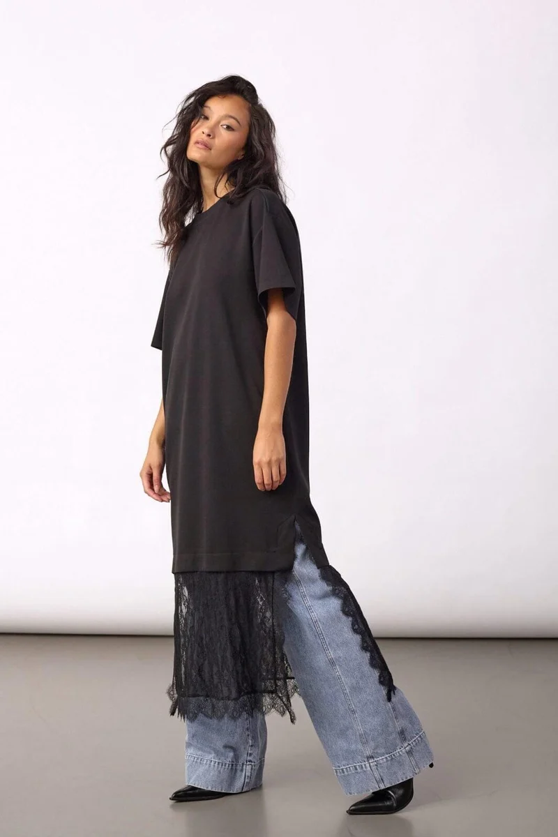 Co´Couture - Larsoncc Mix Lace Dress 500172 - 65001 - Black