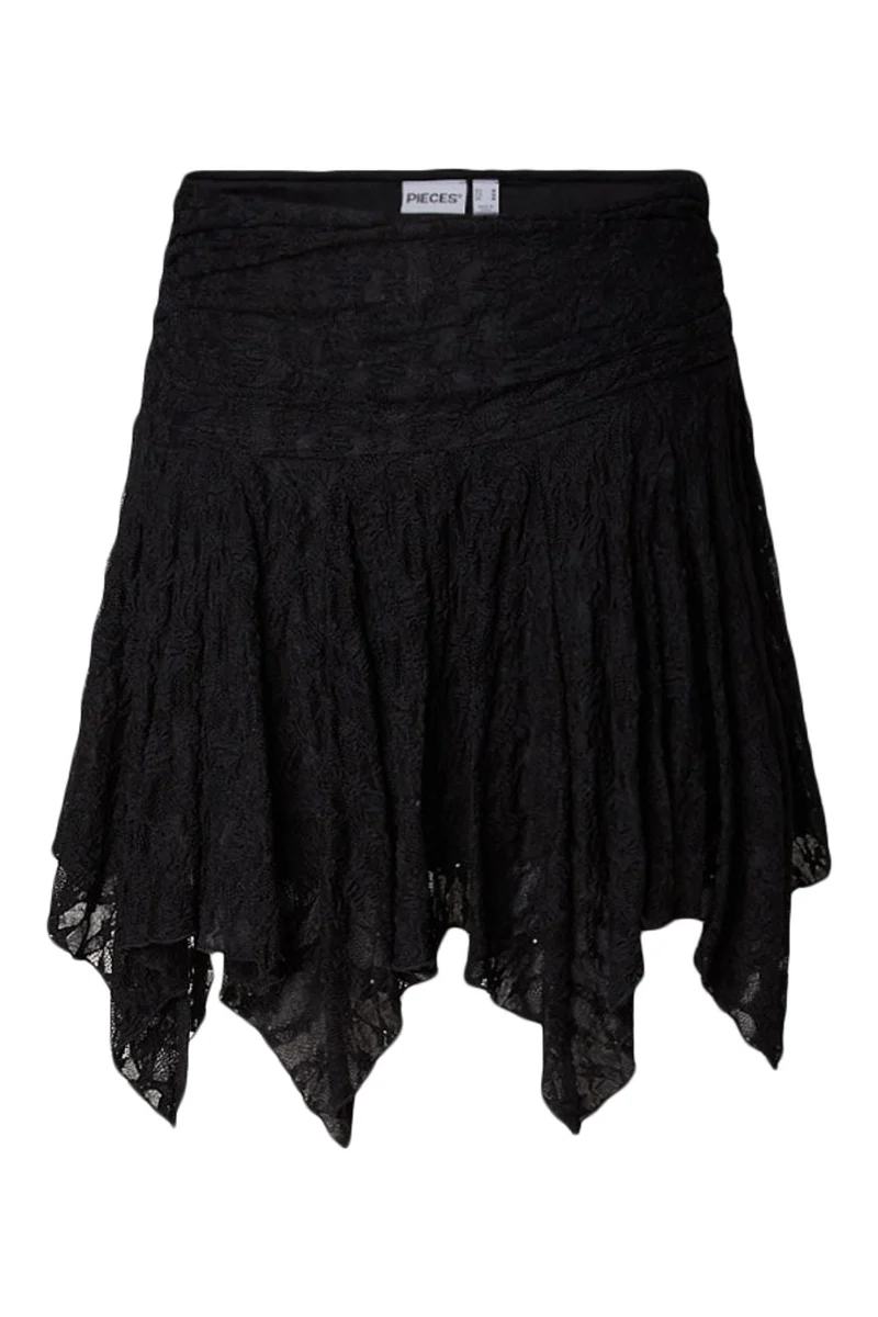 Pieces - Pcannie Short Lace Skrit Pp - 5085421 Black