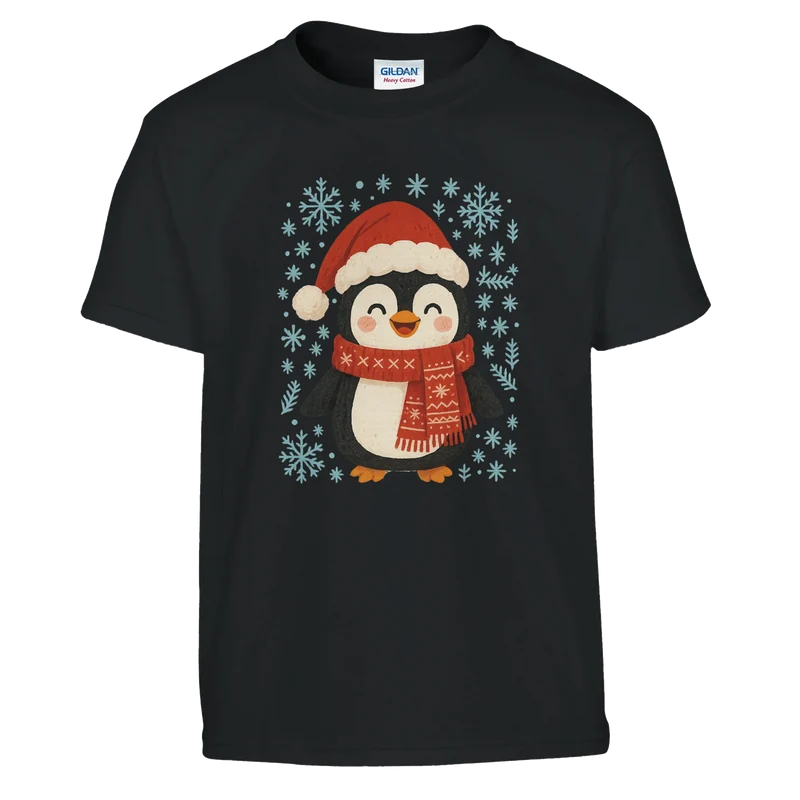 T-shirt Barn - Julpingvin