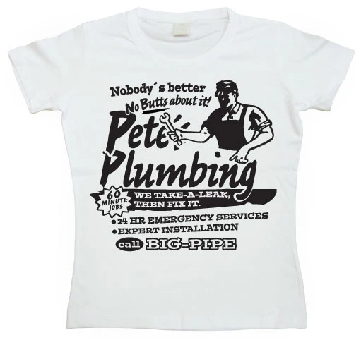Petes Plumbing Girly T-shirt