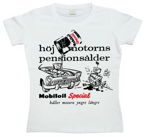 Mobiloil Special Retro Add Girly Tee