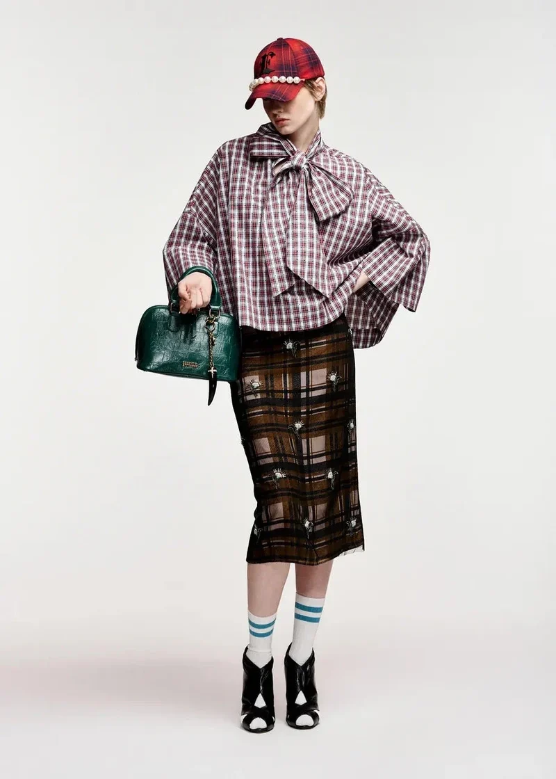 Essentiel Antwerp - Komposed Asymetrical Skirt - K1km Combo1 Khaki Mission