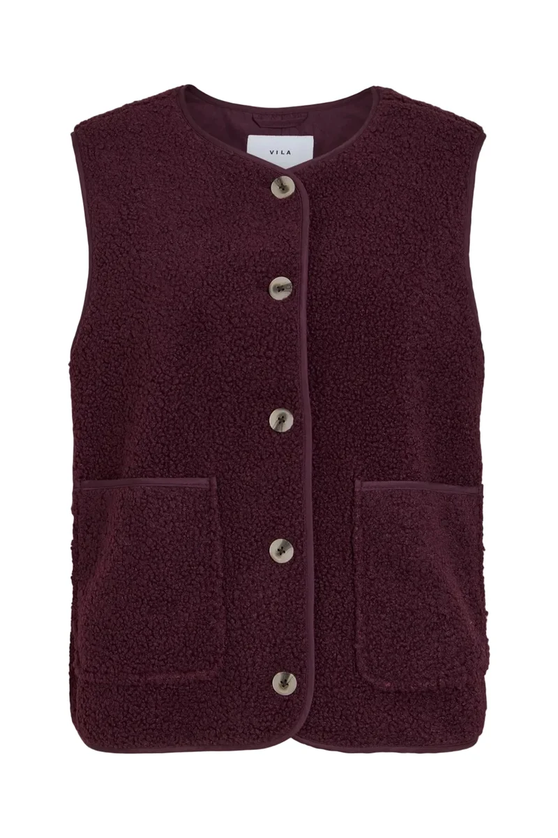 Vila - Viada Teddy Waistcoat - 5095953 Port Royale