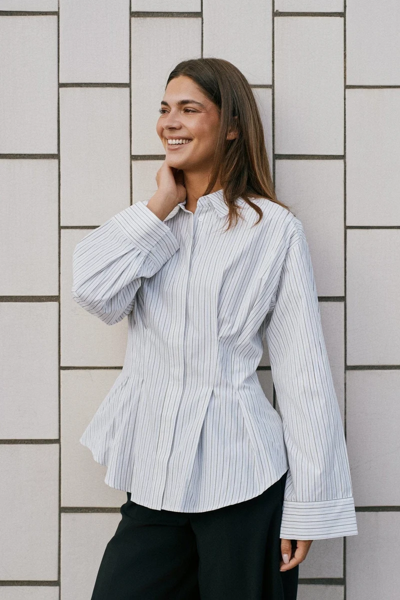 Neo Noir - Lytra Double Stripe Shirt 170120 - 667 - White Stripe