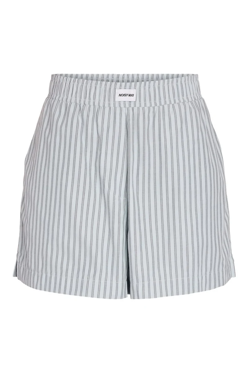Noisy May - Nmfrida Stripe Shorts - 5191129 Blue Bell Grey
