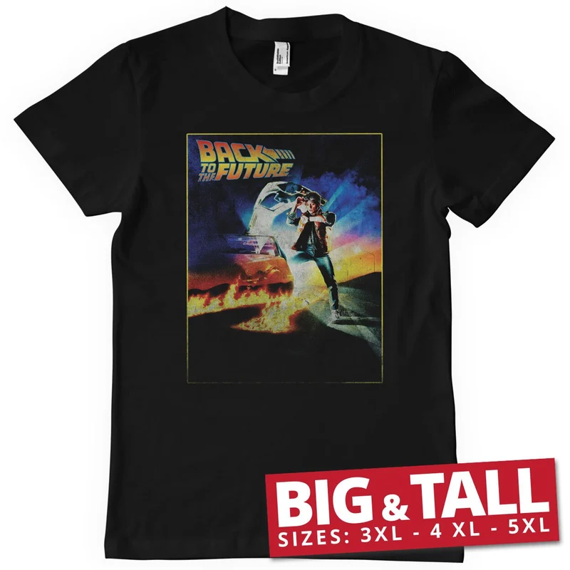 Back To The Future Vintage Poster Big & Tall T-Shirt
