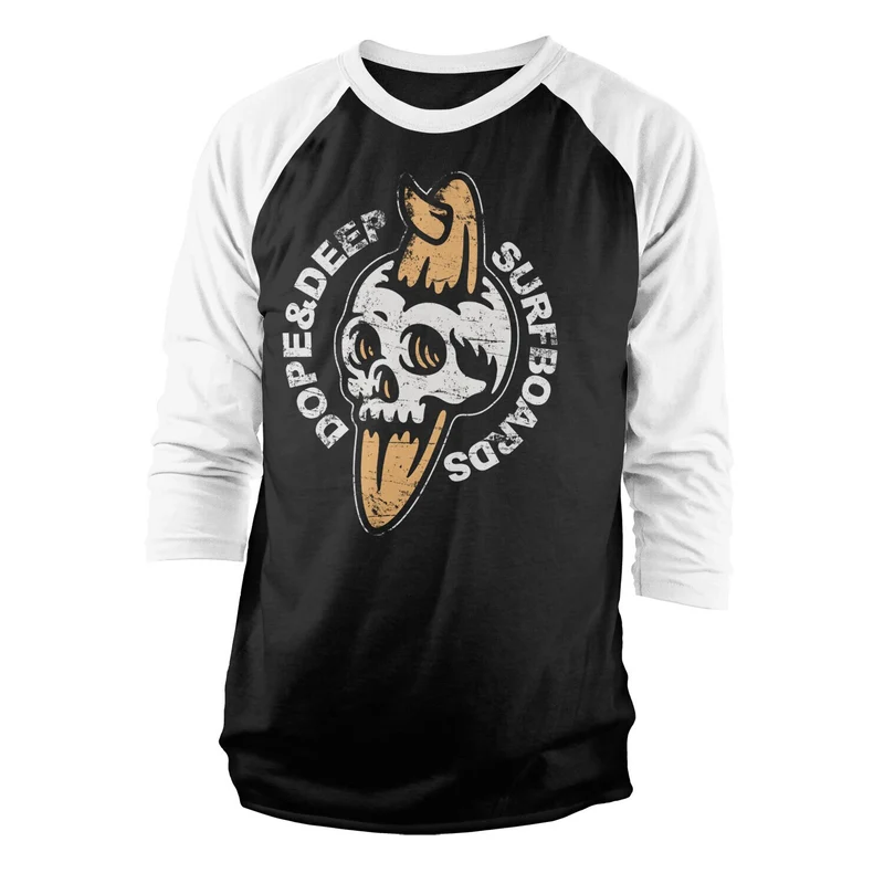 Dope&Deep Surfboards Baseball 3/4 Sleeve Tee