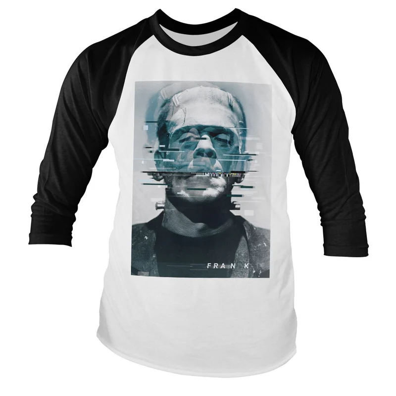 Frankenstein Bad Signal Baseball Long Sleeve Tee