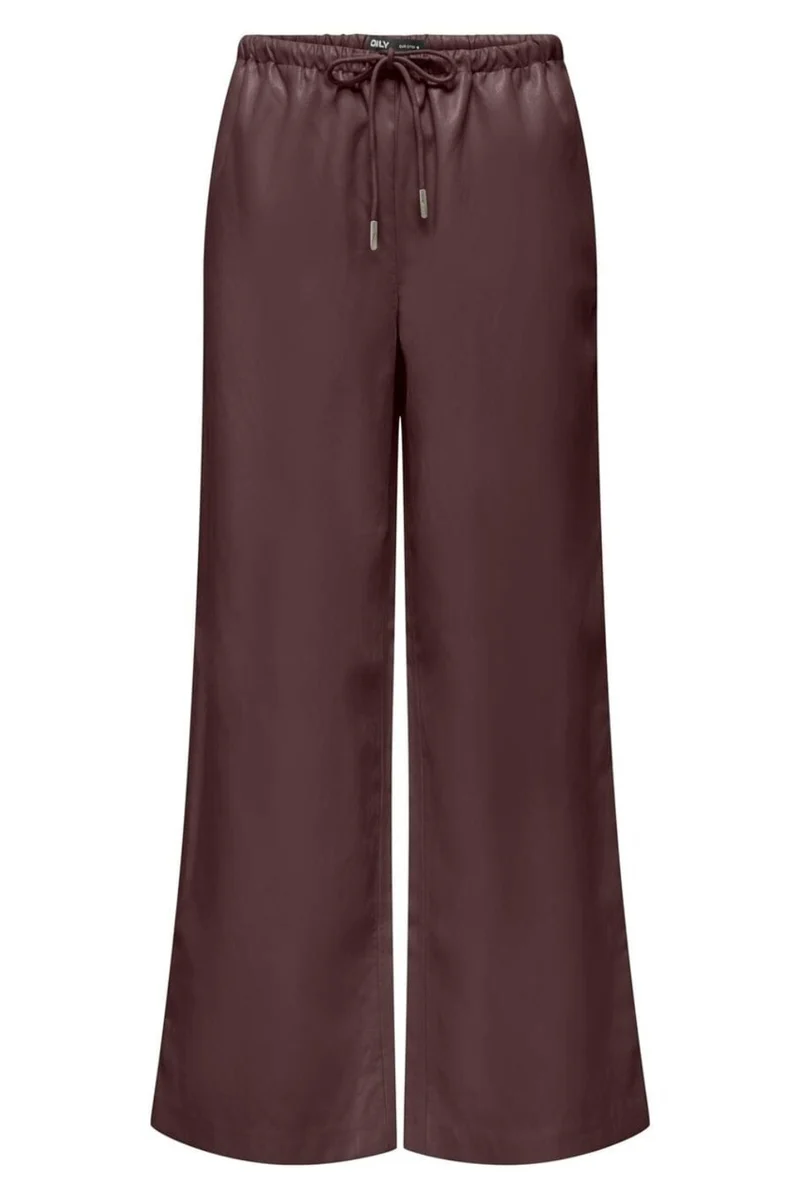 Only - Onlmini Faux Leather Pants Cc - 5100465 Decadent Chocolate