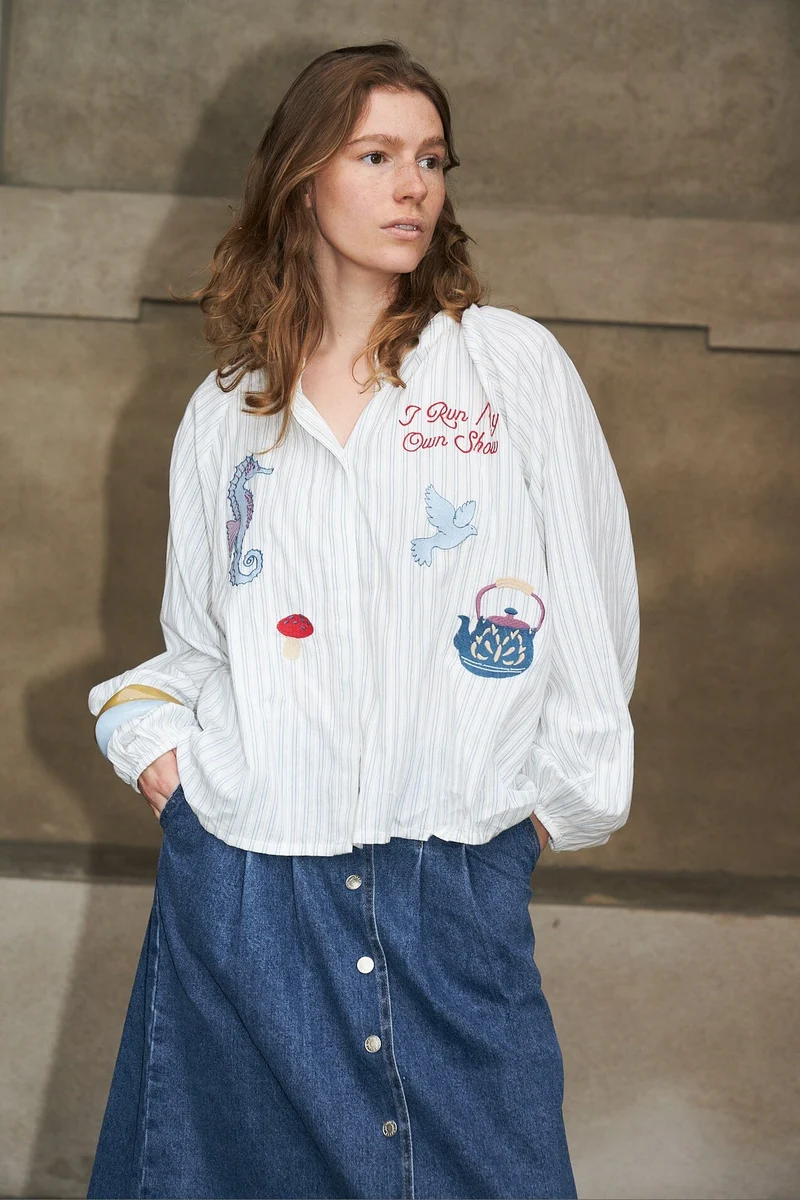 Lollys Laundry - Haileyll Shirt Ls 26443-1032 - 80 - Stripe