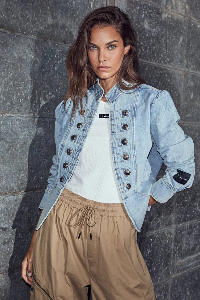 Haute L'Amitié - Uniform Jacket Hl11011 - Bleached Denim