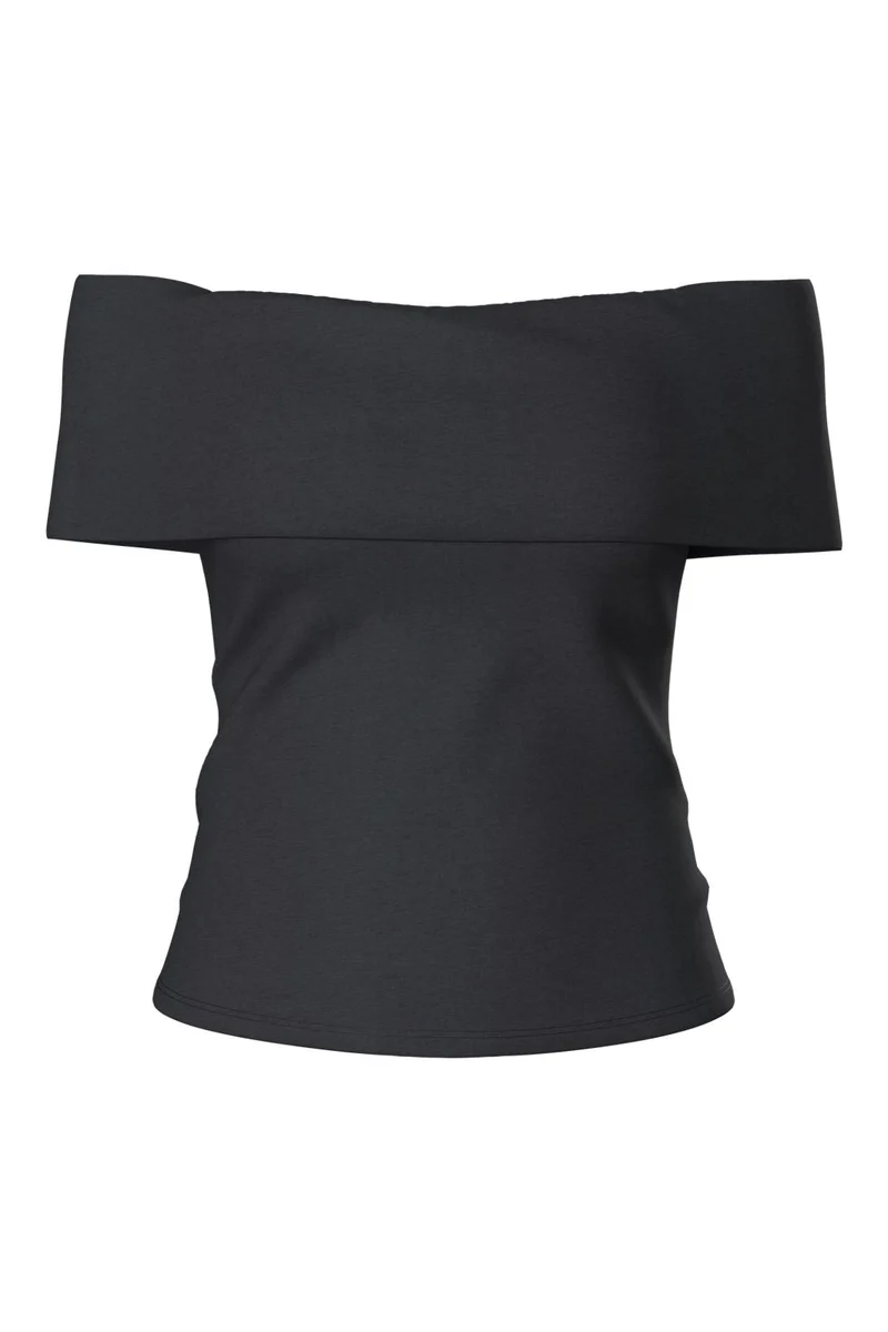 Pieces - Pcgeorgina Ss Off Shoulder Top - 5185869 Black