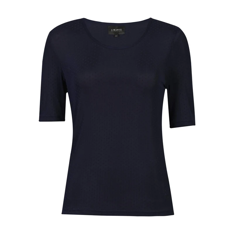 Liberte - Mesh Ss Tshirt, Dot 22011 - Navy