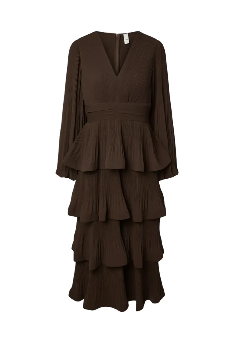 Yas - Yasplira Ls Long Dress - 5167080 Coffee Bean