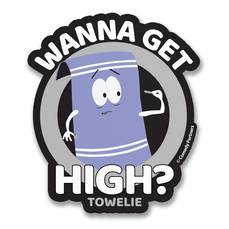 Towelie - Wanna Get High Sticker