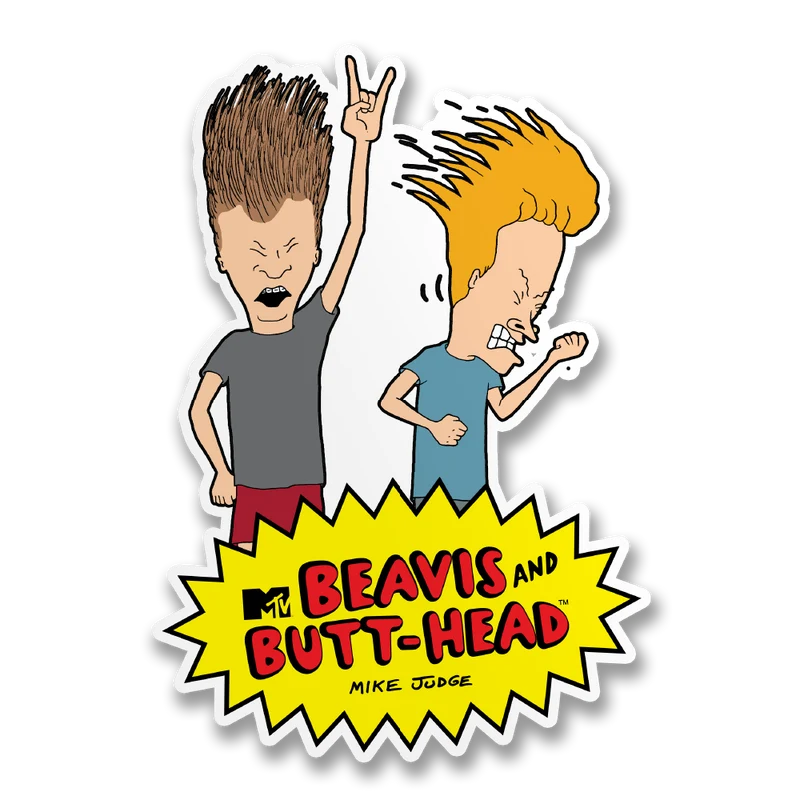 Beavis and Butt-Head Headbanging Sticker