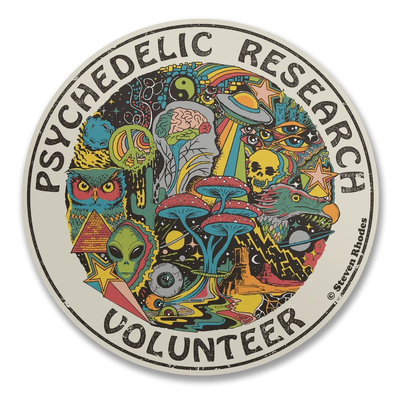 Steven Rhodes - Psychedelic Research Volunteer Sticker