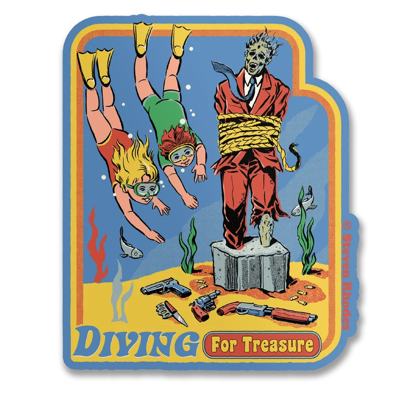 Steven Rhodes - Diving For Treasure Sticker