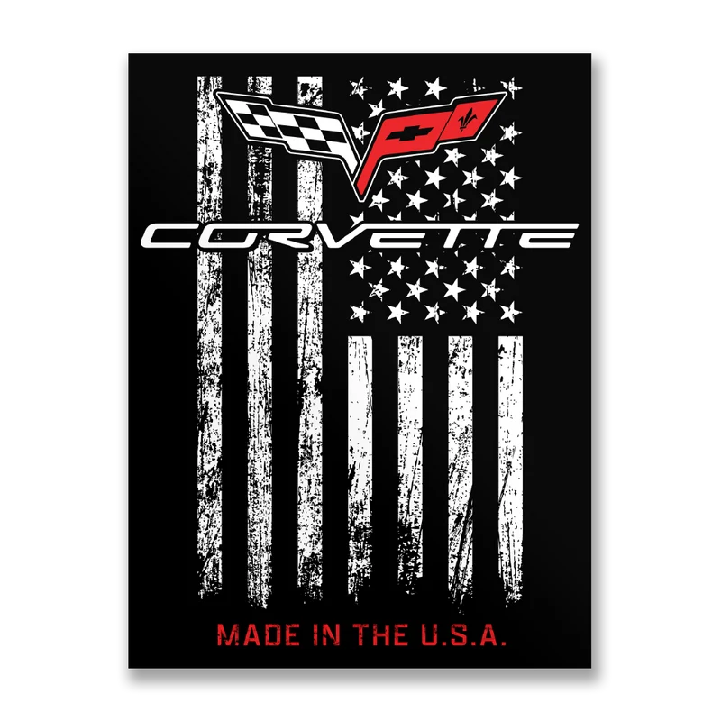 Corvette - Made In The U.S.A. Sticker
