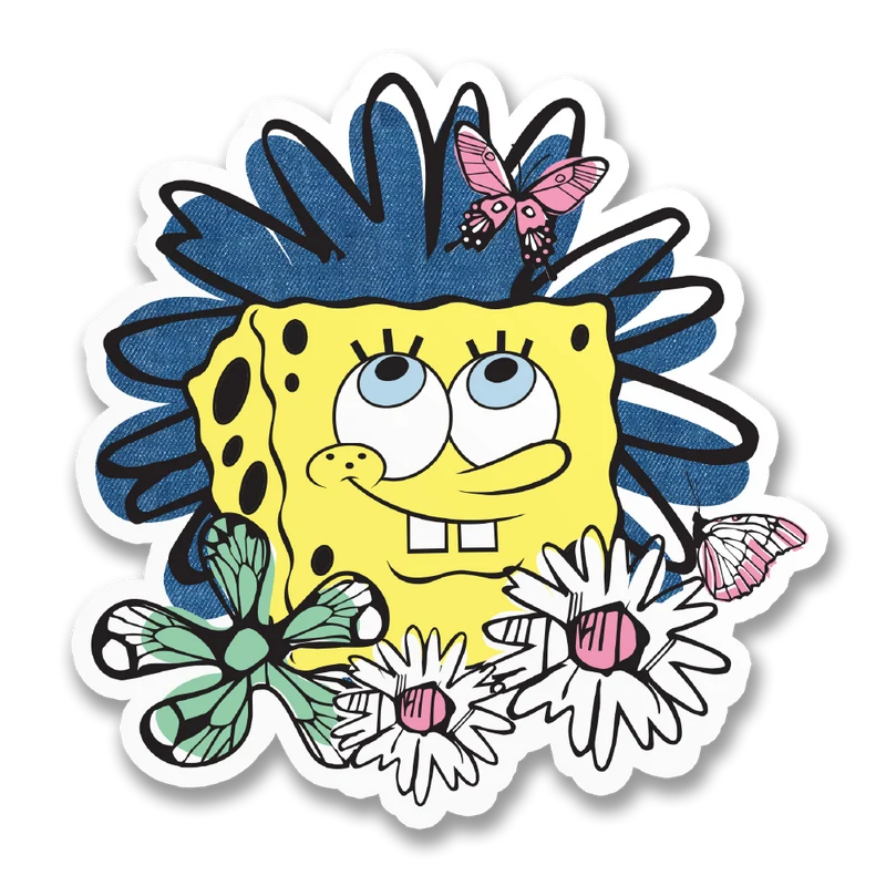 SpongeBob Squarepants Flower Sticker