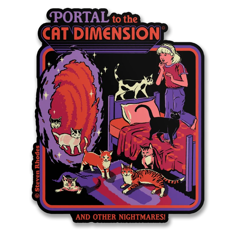 Steven Rhodes - Cat Dimension Sticker