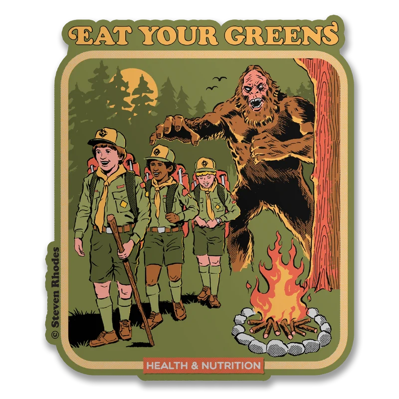Steven Rhodes - Eat Your Greens Sticker