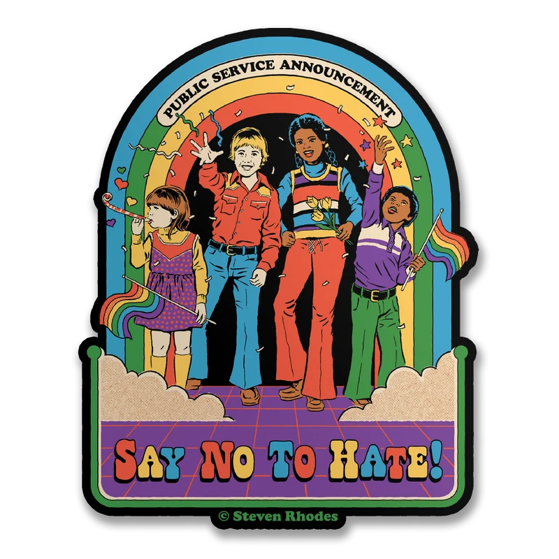 Steven Rhodes - Say No To Hate Sticker