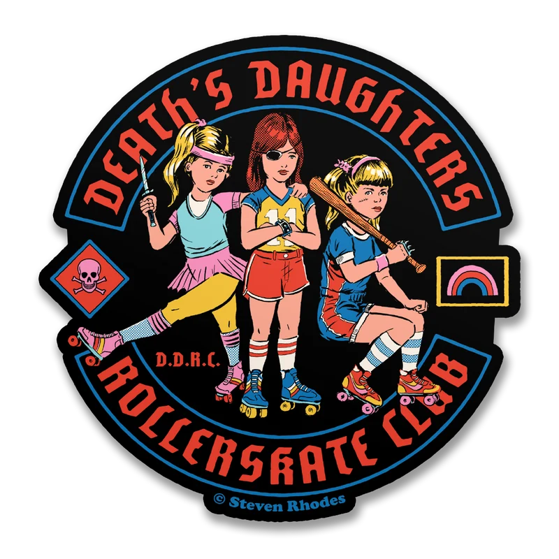 Steven Rhodes - Death's Daughter Rollerskate Club Sticker